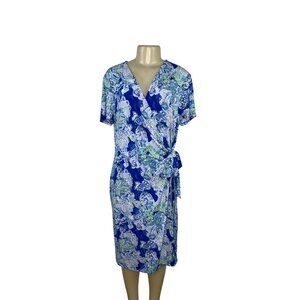 The Limited Womens Blue & Green Paisley Wrap Dress XL - New
